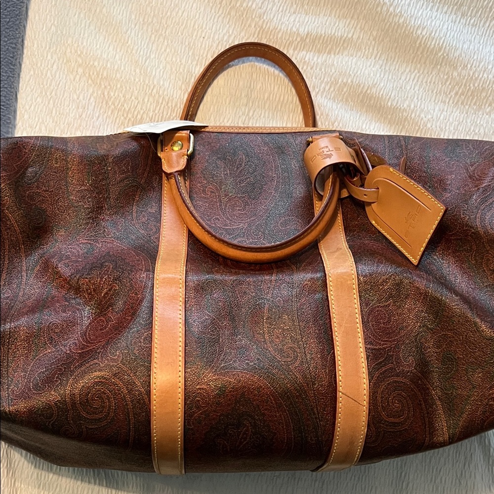Elegant Etro Brown Paisley Men's Bag